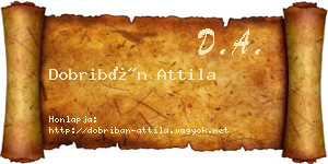 Dobribán Attila névjegykártya