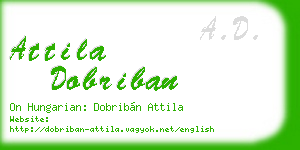 attila dobriban business card