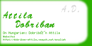 attila dobriban business card